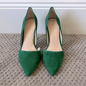 Banana Republic Green Pointed-Toe D'Orsay Heels